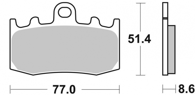 Колодки тормозные дисковые SBS 796HS (FDB2125, MCB748)