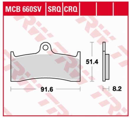 Колодки тормозные TRW LUCAS MCB660SV