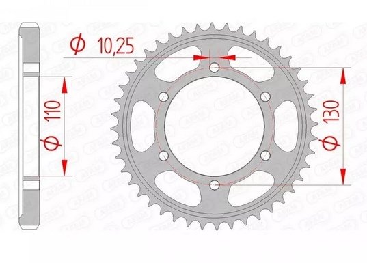 Зірка задня Afam 12813-46 для YAMAHA FZ6 2004-2009 (JTR479.46)