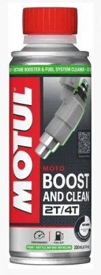 Присадка для бензинових двигунів мотоциклів Motul Boost and Clean Moto, 200мл