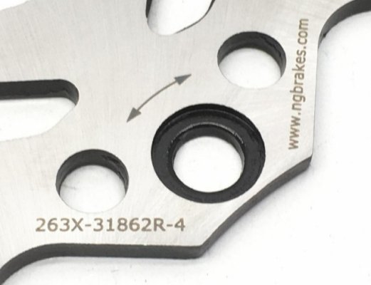 Диск тормозной задний NG 263X для HUSQVARNA CR/WR/TE/TC (220x112x4)