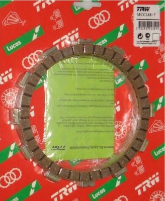 Диски сцепления фрикционные LUCAS TRW MCC148-7 для HONDA CB 750 92-01, CB 400 SF 99-07 (EBS1265, CK1265, FCD0146)