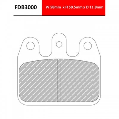 Тормозные колодки картинговые FERODO FDB3000KA