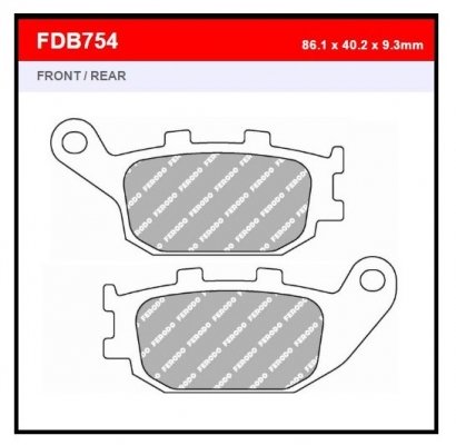 Колодки тормозные дисковые FERODO FDB754EF