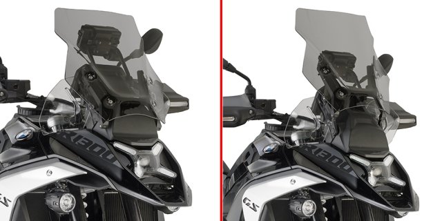Стекло ветровое Kappa KD5143S для BMW R 1300GS 2024 43 x 38,5см (для модели с радаром)