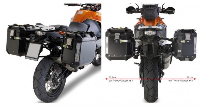 Kappa KL7705CAM - крепеж боковых кофров Monokey Cam-Side для KTM 1190 Adventure / R 2013-2016, 1050 Adventure / 1290 Super Adventure 2015-2016, 1090 Adventure / 1290 Super Adventure R / S 2017-2019, T 2017 -