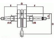 Коленвал APRILIA SR / DERBI / GILERA RUNNER, DNA / PIAGGIO ZIP, NRG / VESPA ET2 2T 50 (RMS 10 001 0200)
