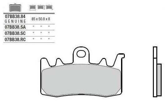 Колодки тормозные дисковые BREMBO 07BB3884