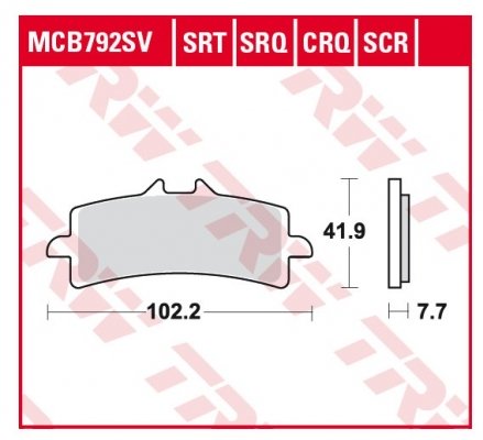 Колодки тормозные дисковые LUCAS MCB792SV (FDB2260)