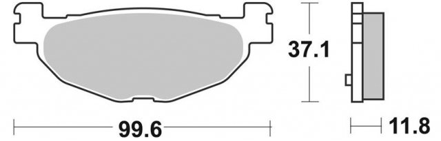 SBS 185MS - колодки тормозные задние для YAMAHA YP400, XP500 T-MAX (FDB2200)