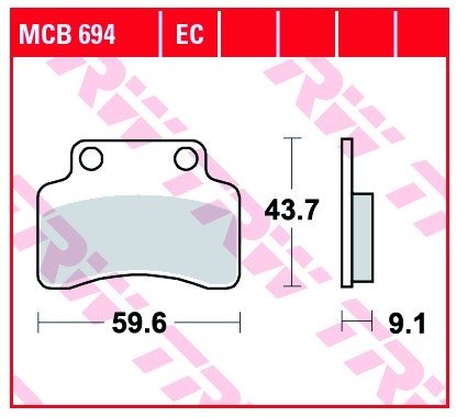 TRW LUCAS MCB694 - колодки тормозные дисковые для KYMCO CALYPSO/HEROISM 1995-2000, KEEWAY MATRIX 50 2006-2013, F-ACT 125 2007-2014, CPI OLIVER CITY 50 2005-2012, HUSSAR 50 2000-2005, POPCORN 50 2001-2005
