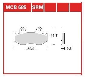Колодки тормозные дисковые TRW/LUCAS MCB685SRM Колодки тормозные дисковые TRW/LUCAS MCB685SRM