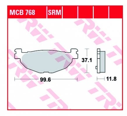 Колодки тормозные дисковые TRW LUCAS MCB768SRM