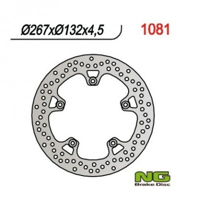 Диск тормозной NG NG1081 для YAMAHA MAJESTY 250/400 (267X132X4,5), FZ8 2010-2016
