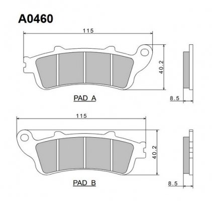 Тормозные колодки Nissin A0460 (2P225NS)