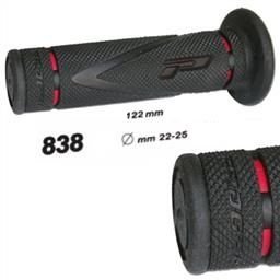 Грипсы PROGRIP 838 X-Slim красно/черные (22мм, 122мм)