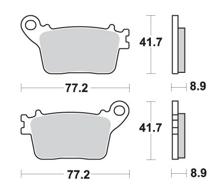 Колодки тормозные дисковые SBS 834LS (FDB2221, MCB784)