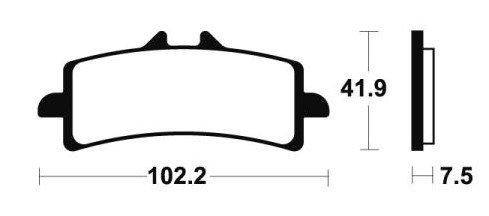 Колодки тормозные SBS 841HS