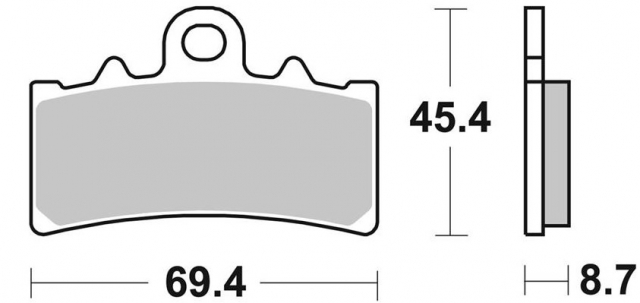 Колодки тормозные дисковые SBS 877HS (MCB834)