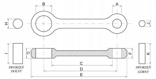 PROX 03.2426 - шатун YAMAHA YZF 450 (YZ450F) 2006-2009, WRF 450 (WR450F) 2007-2011, замена для  2S2-11651-00