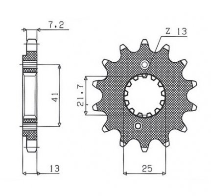 Звезда передняя SunStar SS 40715