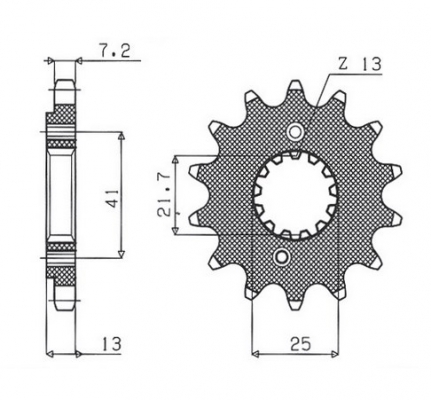 Звезда передняя SunStar SUNF407-16