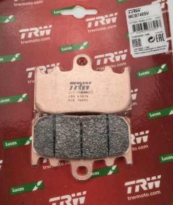 Колодки тормозные дисковые TRW LUCAS MCB748SV