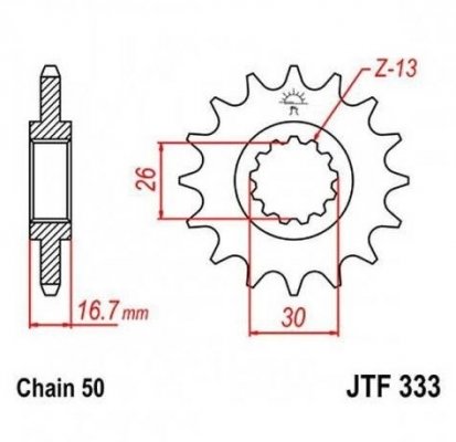 Звезда передняя JT Sprockets JTF333.15 Звезда передняя JT Sprockets JTF333.15