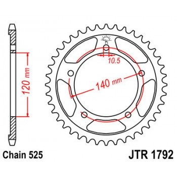 JTR1792.43 - звезда задняя, аналог SunStar 1-4499-43, AFAM 14604-43