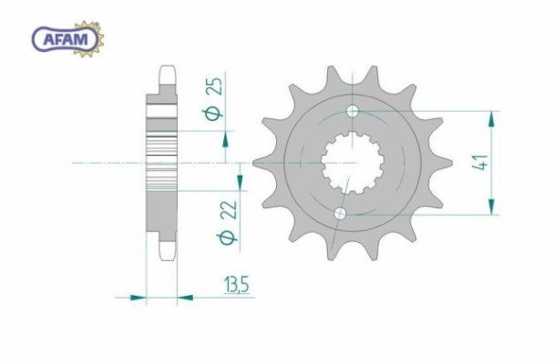 Звезда передняя Afam 20507-15 (JTF296.15)