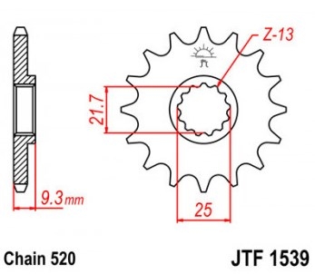 Звезда передняя JT Sprockets JTF1539.15