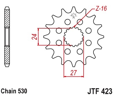 Звезда передняя JT JTF423.17