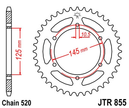 Звезда задняя JT Sprockets JTR855.45
