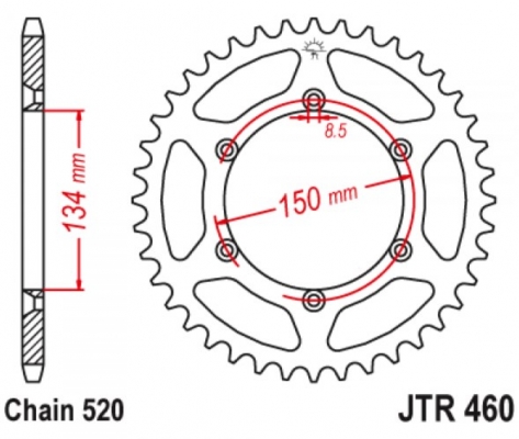 Звезда задняя JT Sprockets JTR460.50