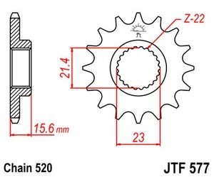 Звезда передняя JT Sprockets JTF577.14