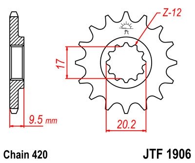 Звезда передняя JT JTF1906.15