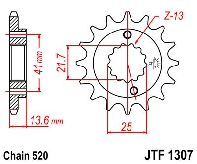 Звезда передняя JT Sprockets JTF1307.15RB