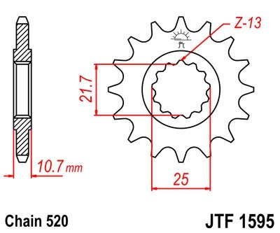 Звезда передняя JT Sprockets JTF1595.16RB