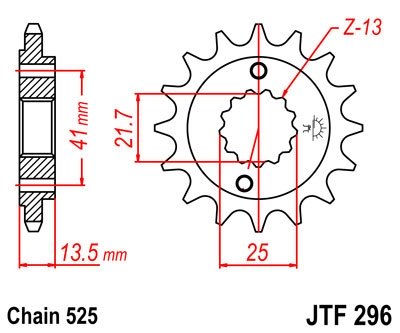 Звезда передняя JT Sprockets JTF296.16RB