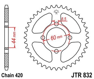 Звезда задняя JT Sprockets JTR832.45