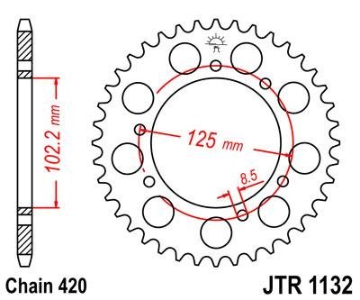 Звезда задняя JT Sprockets JTR1132.53