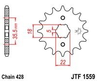 Звезда передняя JT Sprockets JTF1559.14