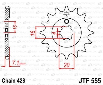 Звезда передняя JT Sprockets JTF555.14