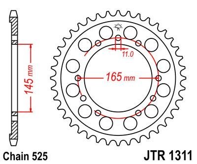 Звезда задняя JT Sprockets JTR1311.44