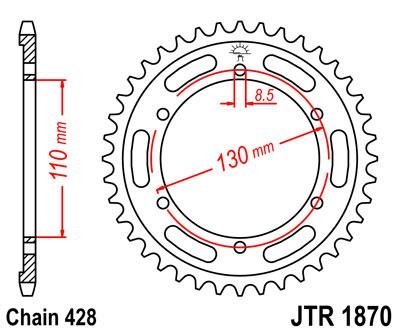 Звезда задняя JT Sprockets JTR1870.46