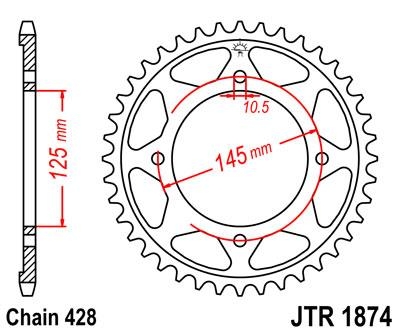 Звезда задняя JT Sprockets JTR1874.59