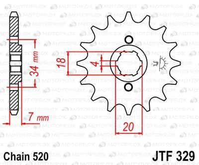 Звезда передняя JT Sprockets JTF329.13