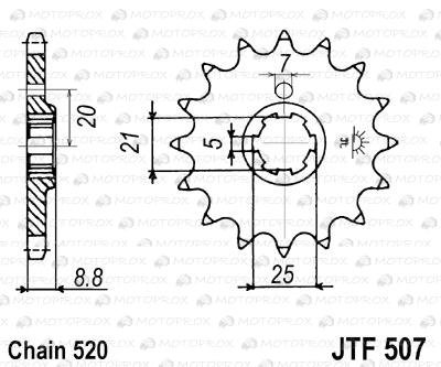 Звезда передняя JT Sprockets JTF507.13