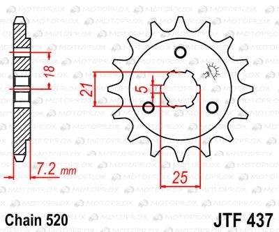 Звезда передняя JT Sprockets JTF437.15