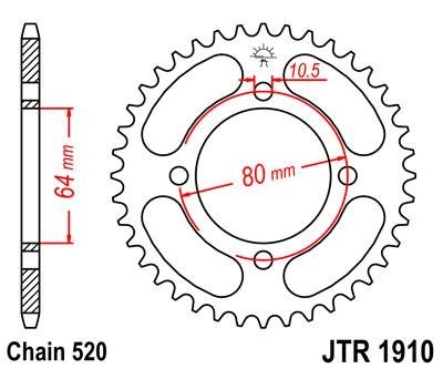 Звезда задняя JT Sprockets JTR1910.32